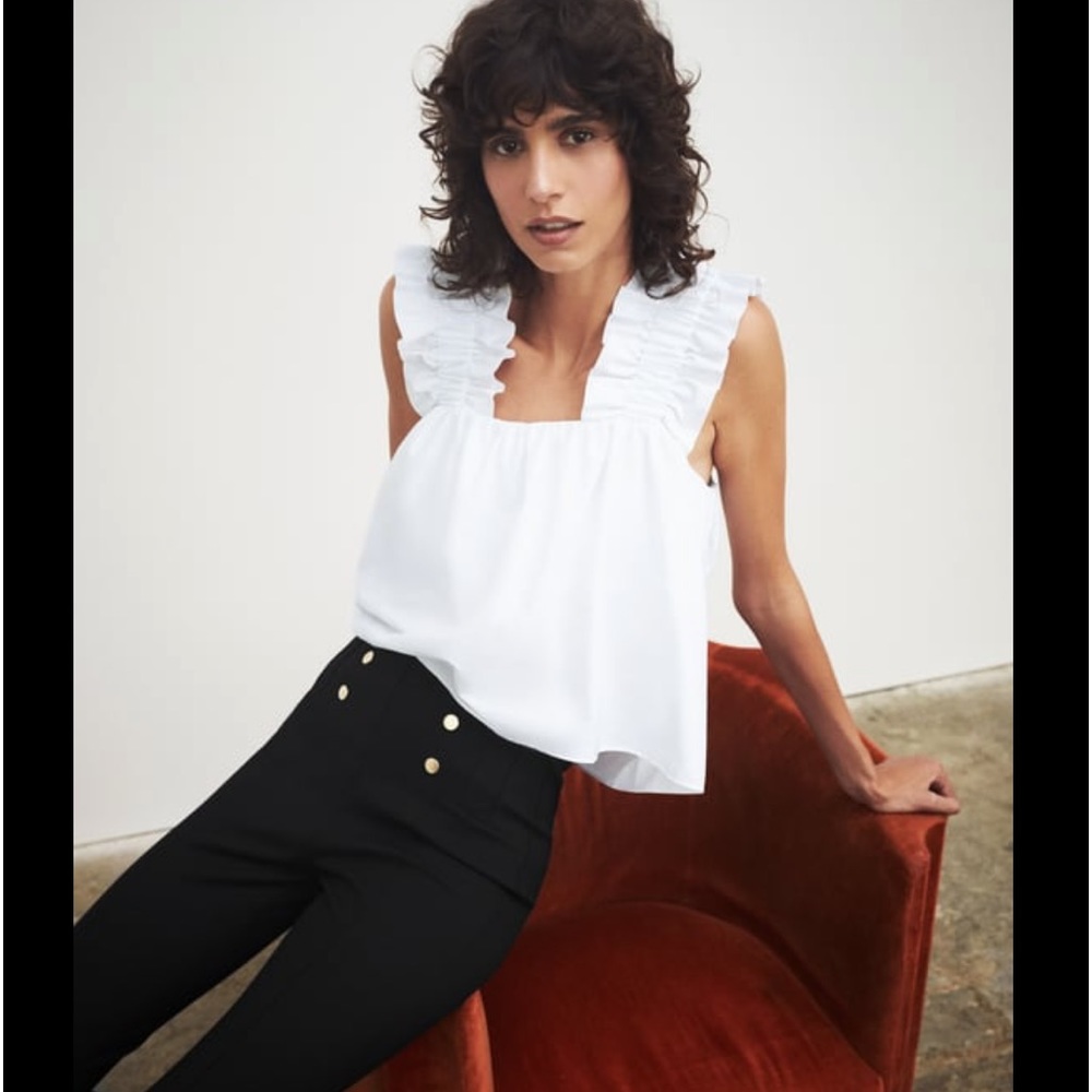 Zara ruffle sleeve tank